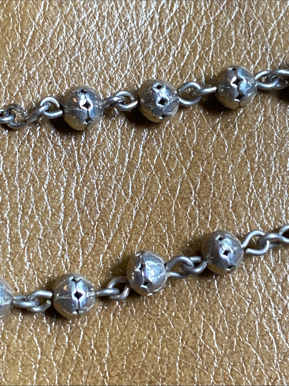 Vintage Sterling Silver 925 Filigree Rosary Necklace 17g Stamped - Picture 7 of 9